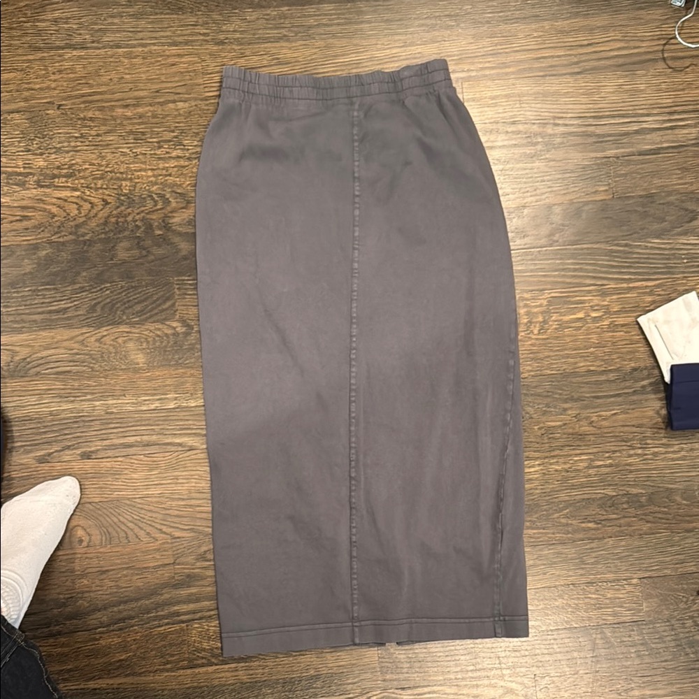 Zara Gray Midi Pencil Skirt for Work